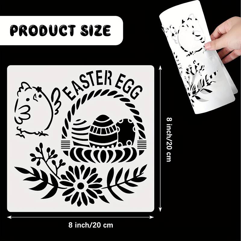 16pcs Easter Stencils Reusable For Painting On Wood 8 X 8inch Cute Bunny  Sketch Stencils Birthday Stencils Craft Drawing Template For Easter Party  Cards Scrapbook Notebook Home Decoration, High-quality & Affordable